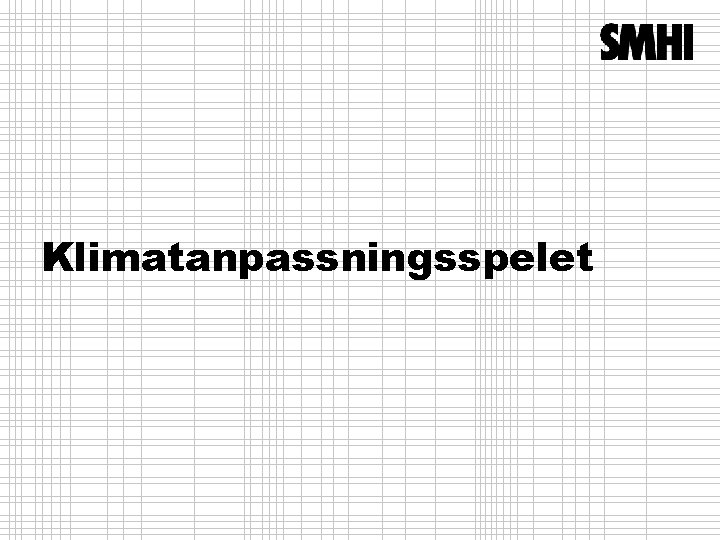 Klimatanpassningsspelet 