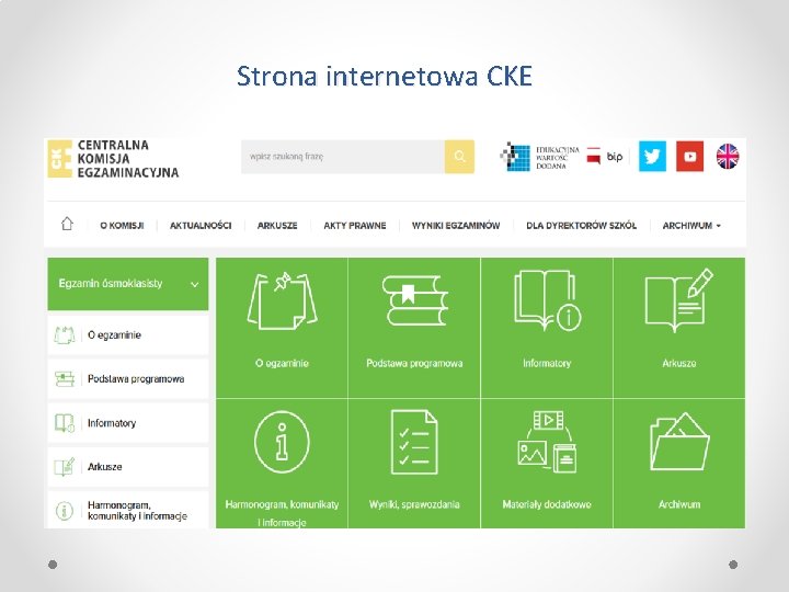 Strona internetowa CKE 