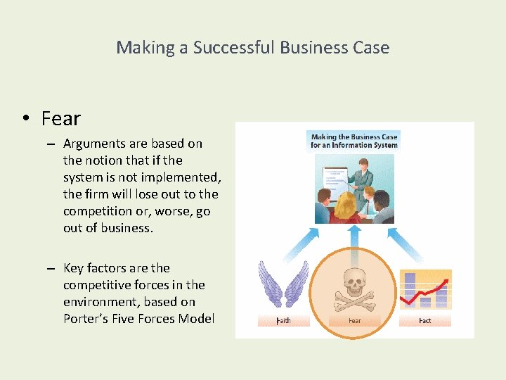 Making a Successful Business Case • Fear – Arguments are based on the notion
