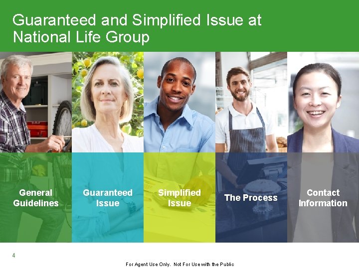 Guaranteed and Simplified Issue at National Life Group General Guidelines Guaranteed Issue Simplified Issue