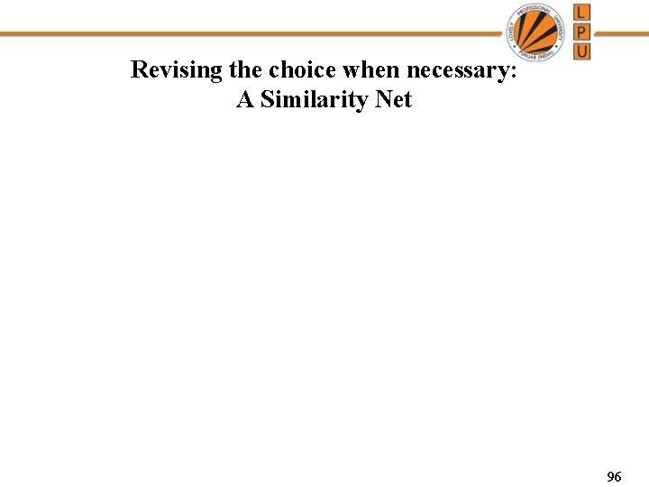 Revising the choice when necessary: A Similarity Net 96 