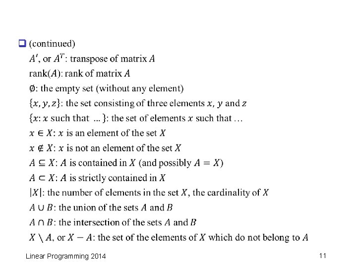 q Linear Programming 2014 11 