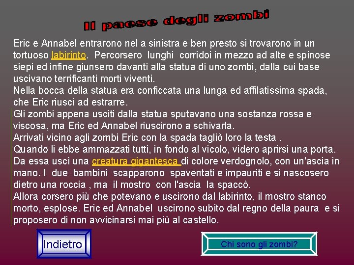 Eric e Annabel entrarono nel a sinistra e ben presto si trovarono in un