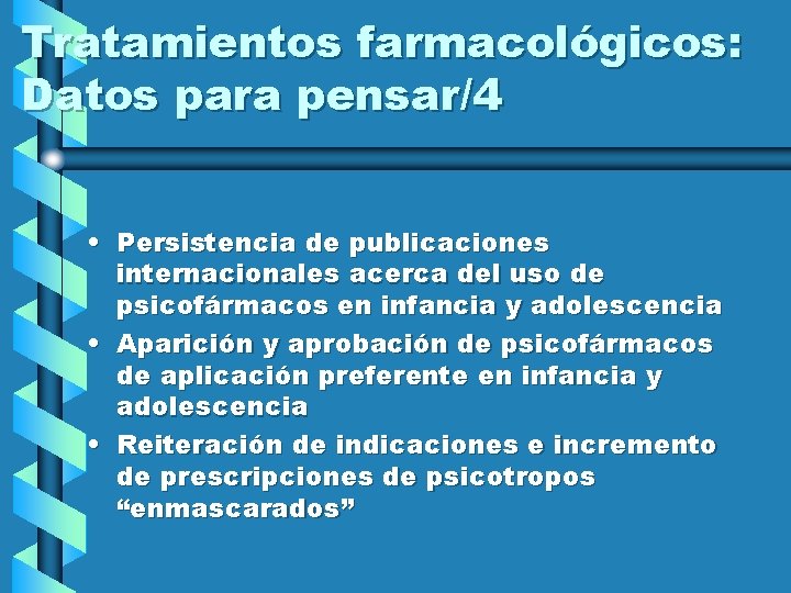 Tratamientos farmacológicos: Datos para pensar/4 • Persistencia de publicaciones internacionales acerca del uso de