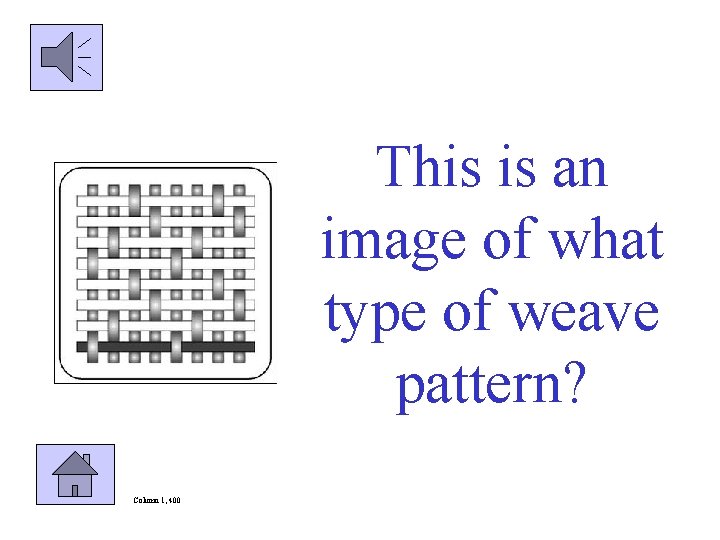 This is an image of what type of weave pattern? Column 1, 400 