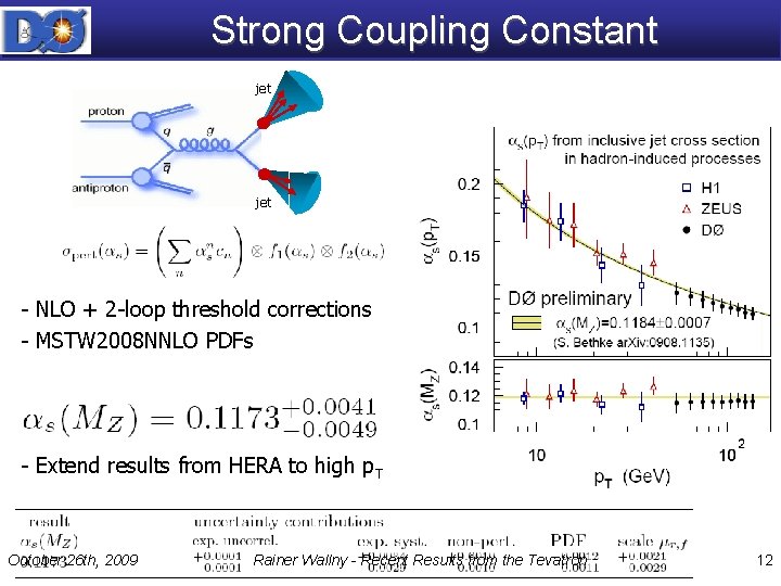 Strong Coupling Constant jet - NLO + 2 -loop threshold corrections - MSTW 2008