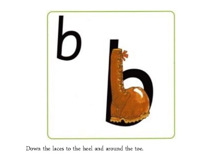 Down the laces to the heel and around the toe. 