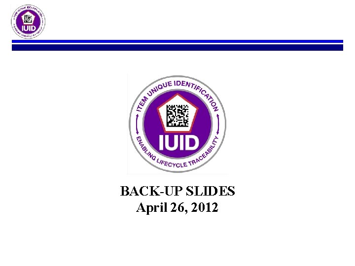 BACK-UP SLIDES April 26, 2012 