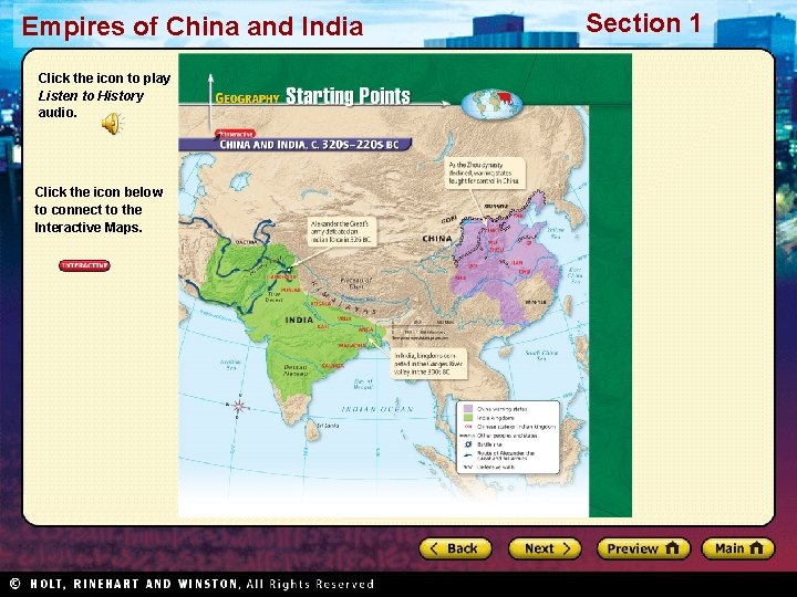 Empires of China and India Click the icon to play Listen to History audio.