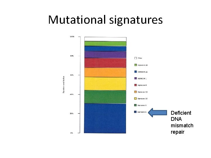 Mutational signatures Deficient DNA mismatch repair 