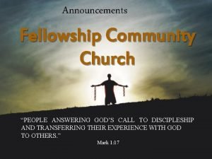Church announcements