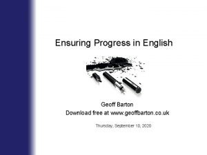 Ensuring Progress in English Geoff Barton Download free