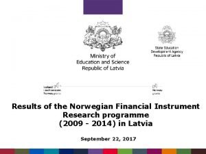 Results of the Norwegian Financial Instrument Research programme