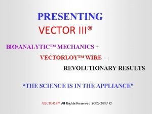 Vector iii