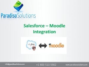 Moodle salesforce integration