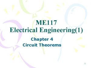 Electrical theorems