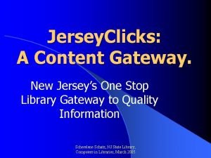 Jersey Clicks A Content Gateway New Jerseys One