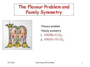The Flavour Problem and Family Symmetry Flavour problem