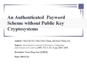 An Authenticated Payword Scheme without Public Key Cryptosystems