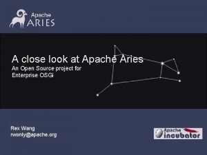 A close look at Apache Aries An Open