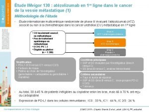 tude IMvigor 130 atzolizumab en 1 re ligne