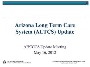 Ahcccs long term care