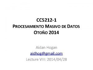 CC 5212 1 PROCESAMIENTO MASIVO DE DATOS OTOO