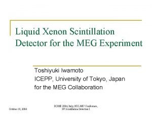 Liquid Xenon Scintillation Detector for the MEG Experiment