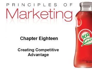 Chapter Eighteen Creating Competitive Advantage Copyright 2010 Pearson