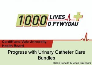 Cardiff and Vale University Health Board Progress with