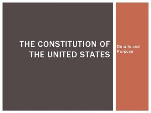 Seven articles of the constitution
