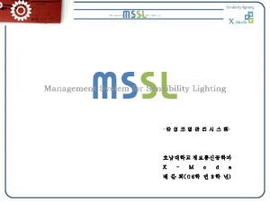 MSSL Management System for Sensibility Lighting System Architecture
