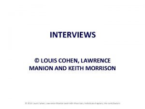 Keith morrison interview