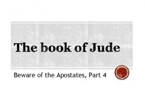 Beware of the Apostates Part 4 1 Who