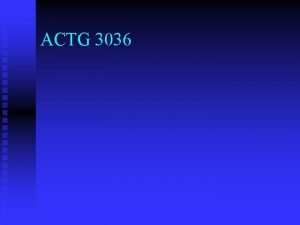 ACTG 3036 n Federal Income Tax Property Transactions