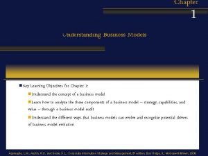 Chapter Instructors Manual Understanding Business Models 1 n