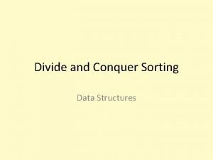 Insertion sort divide and conquer