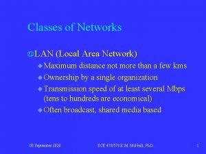 Classes of lan