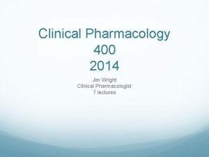 Clinical pharmacology residency