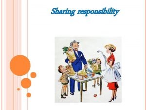 Sharing responsibility SHARING RESPONSIBILITY SHARING RESPONSIBILITY I will