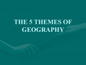 List the 5 themes of geography.