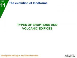 Volcano type of eruption