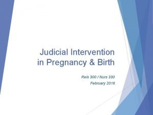 Judicial Intervention in Pregnancy Birth Rels 300 Nurs