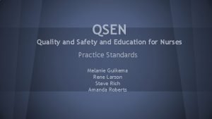Qsen examples in nursing