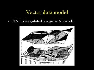 Vector data model TIN Triangulated Irregular Network Vector