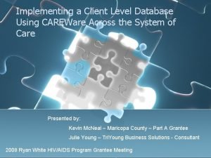 Implementing a Client Level Database Using CAREWare Across