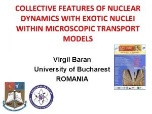 COLLECTIVE FEATURES OF NUCLEAR DYNAMICS WITH EXOTIC NUCLEI