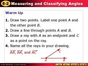 Measuring and classifying angles