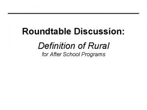 Roundtable discussion definition