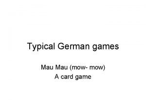 Mow mow card game